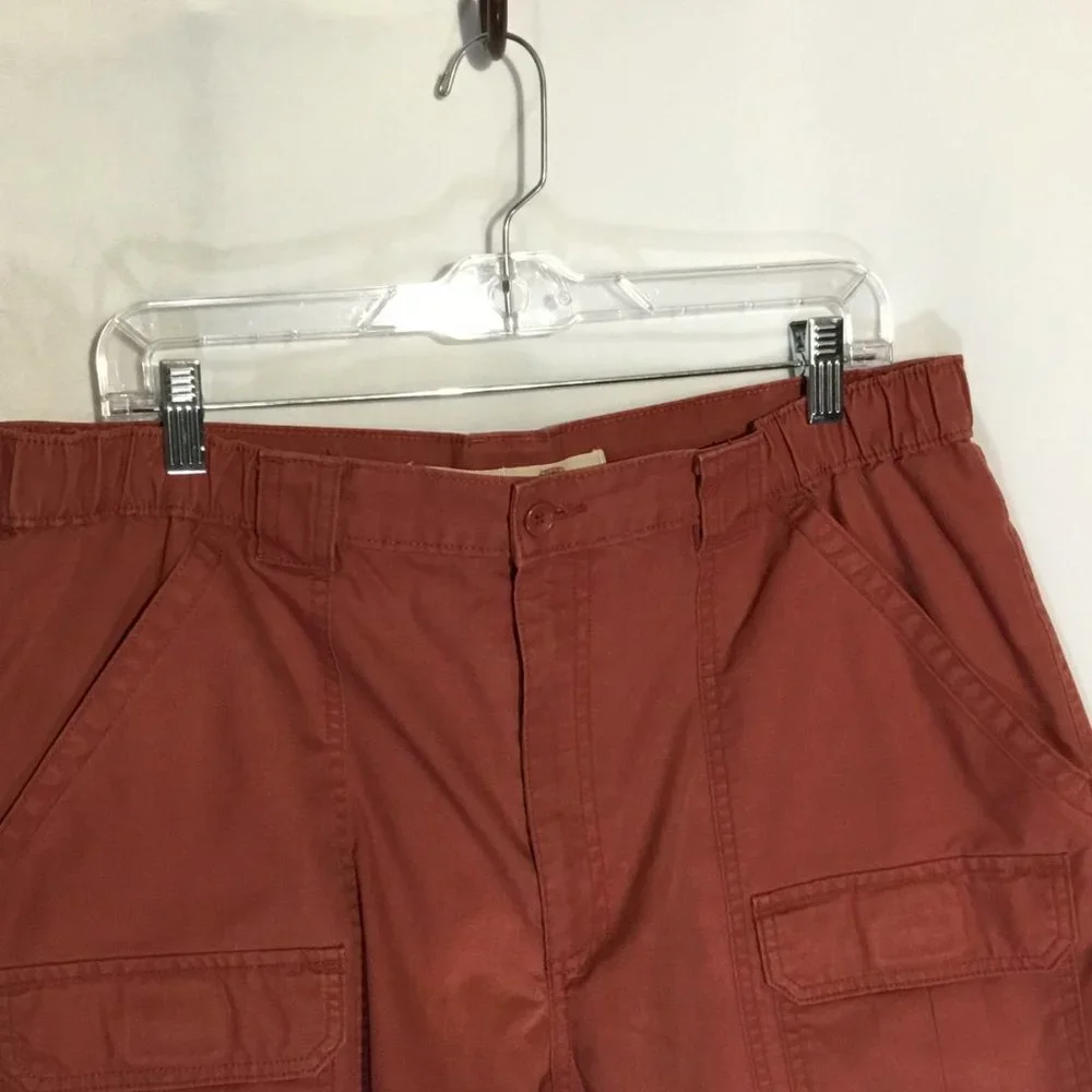 Savane Men's Elastic Waist Cotton Cargo Shorts Size 36 - Picture 3 of 6
